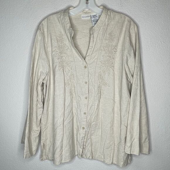 Vintage White Stag Linen Blend Pantsuit - Picture 4 of 15